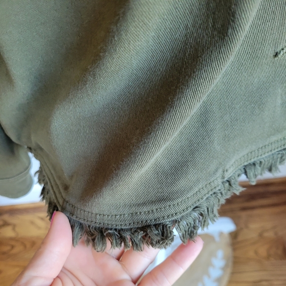 Anthropologie, New, Sanctuary Army Olive Green Utility Denim Jacket, Large - Picture 10 of 15